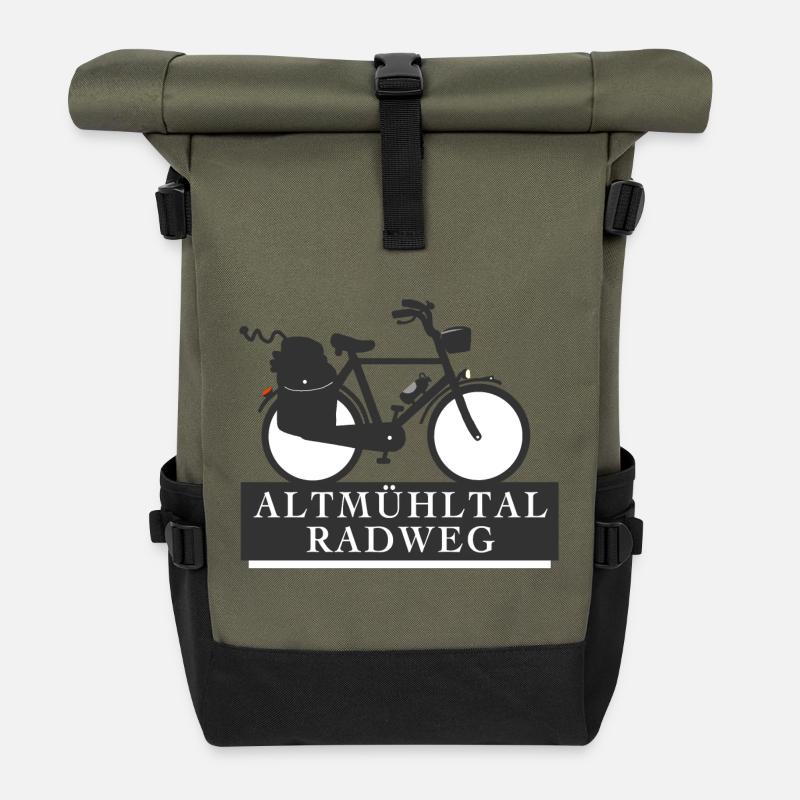 Altmühltal Radweg - Rolltop Rucksack - Olive/Schwarz