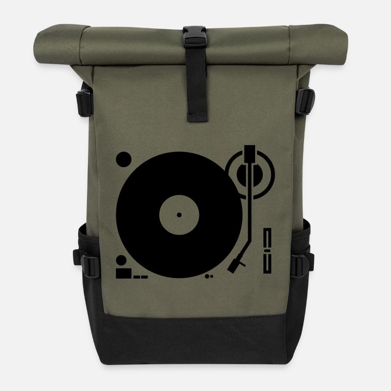 DJ Platines Platine Bras fiche - Sac à dos roll top - olive/noir