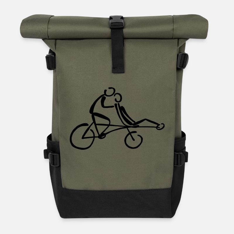 Pinogramm Pino Stufentandem Tandem - Rolltop Rucksack - Olive/Schwarz