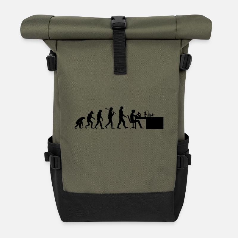 Cadeaux Evolution chimique Chimiste - Sac à dos roll top - olive/noir