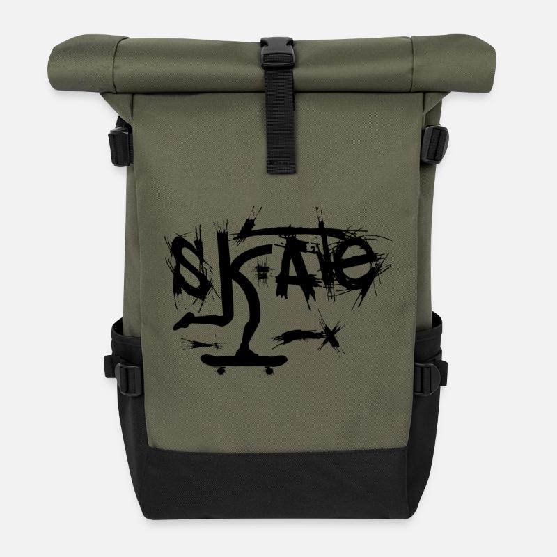 Skate BN - Rolltop Rucksack - Olive/Schwarz