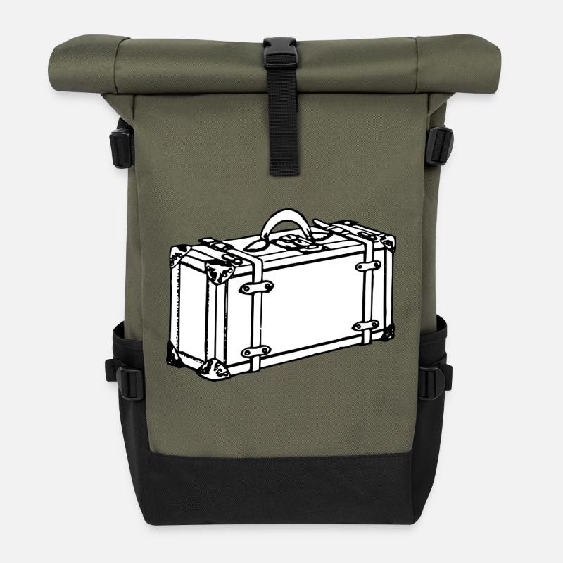 backpack suitcase rucksack bag aktenkoffer121 - Rolltop Rucksack - Olive/Schwarz