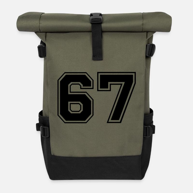 67 - Rolltop Rucksack - Olive/Schwarz