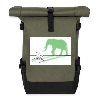 Out of a mosquito make an elephant drawing - Roll Top Backpack - olive/black - Front