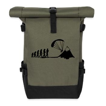paragliding evolution - Roll Top Backpack - olive/black - Front