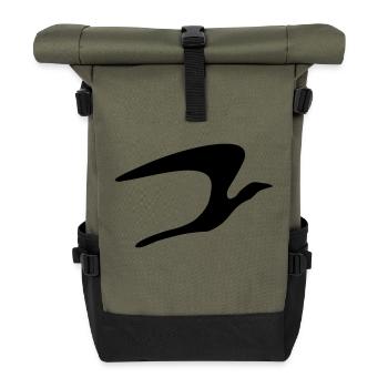 bird_vec_1de - Rolltop Rucksack - Olive/Schwarz - Vorne