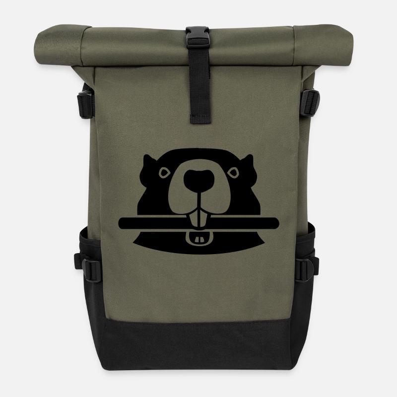 Biber - Rolltop Rucksack - Olive/Schwarz