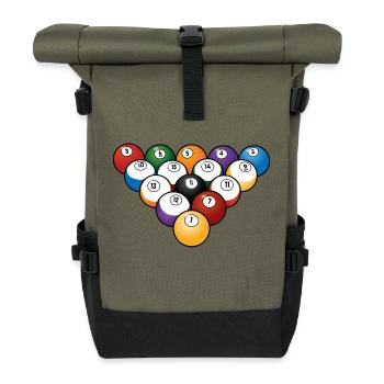 Billard - Rolltop Rucksack - Olive/Schwarz - Vorne