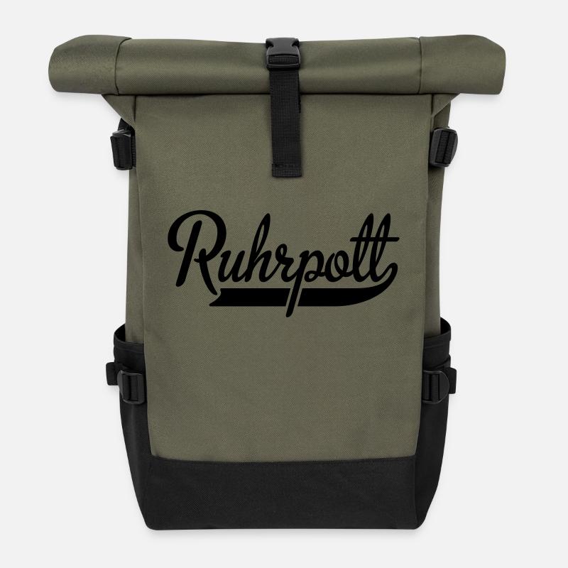 Ruhrpott - Rolltop Rucksack - Olive/Schwarz
