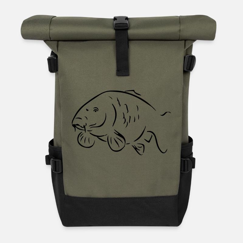 Karpfen - Rolltop Rucksack - Olive/Schwarz