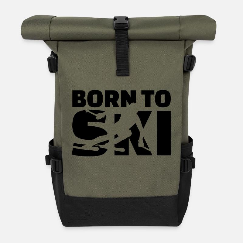 Ski - Rolltop Rucksack - Olive/Schwarz