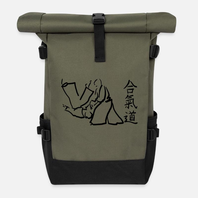aikido - Rolltop Rucksack - Olive/Schwarz
