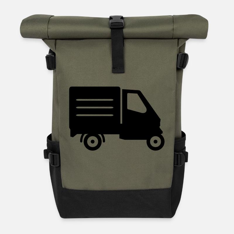 Piaggo Ape - Rolltop Rucksack - Olive/Schwarz