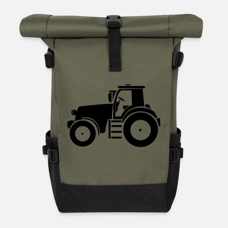 traktor - Rolltop Rucksack - Olive/Schwarz