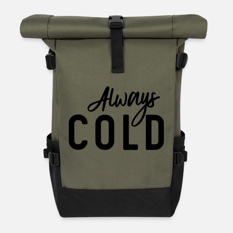 Always Cold - Roll Top Backpack - olive/black