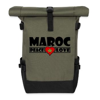 Morocco - Roll Top Backpack - olive/black - Front