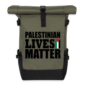 palestinian lives matter - Sac à dos roll top - olive/noir - Devant
