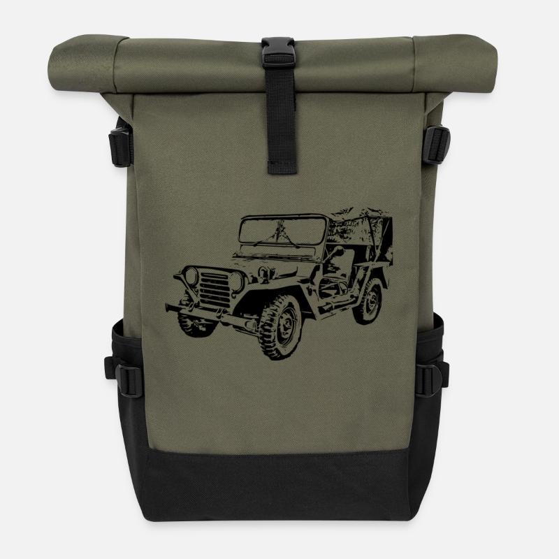 Auto - Rolltop Rucksack - Olive/Schwarz
