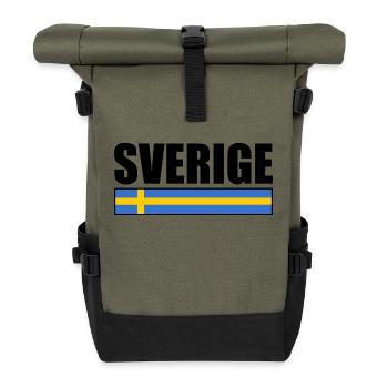 sverige - Rolltop Rucksack - Olive/Schwarz - Vorne
