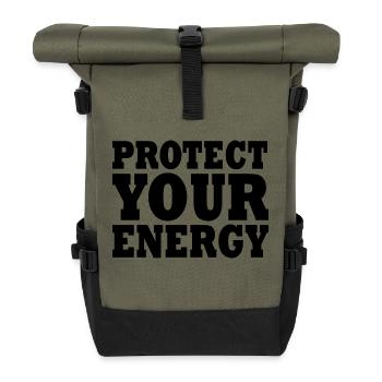 Protect your energy - Sac à dos roll top - olive/noir - Devant