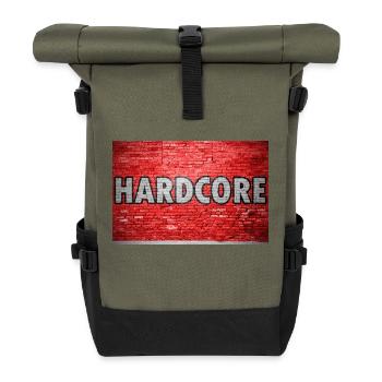 Graffiti mural de briques hardcore - Sac à dos roll top - olive/noir - Devant
