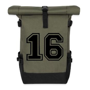 16 - Sac à dos roll top - olive/noir - Devant