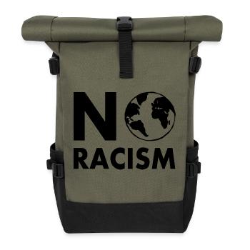 No racism - Rolltop Rucksack - Olive/Schwarz - Vorne