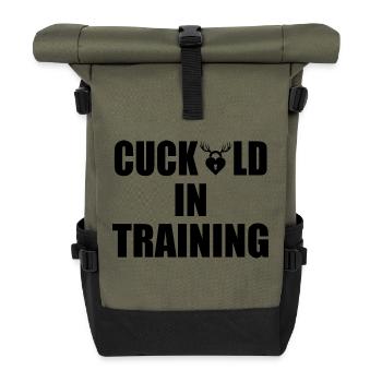cuckold in training - Roll Top Backpack - olive/black - Front