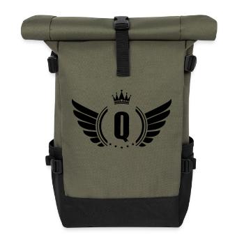 Coat of arms Q - Roll Top Backpack - olive/black - Front