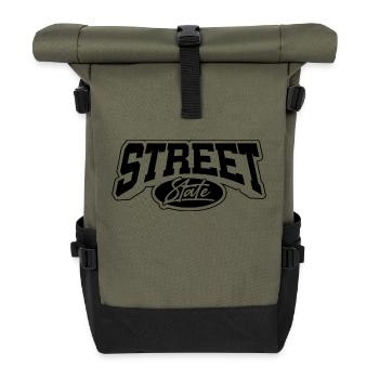 Street State B - Roll Top Backpack - olive/black - Front
