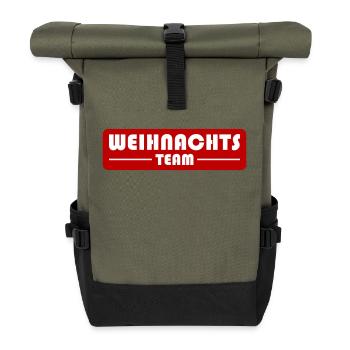 Christmas Team Xmas - Roll Top Backpack - olive/black - Front