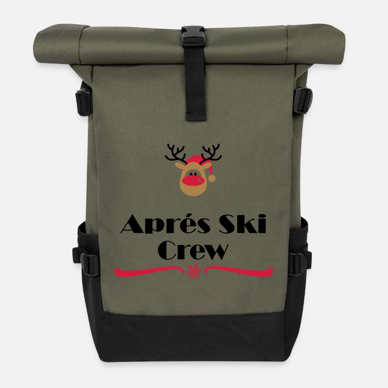 apres ski - Rolltop Rucksack - Olive/Schwarz
