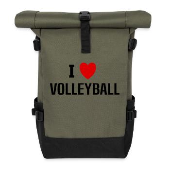 I love volleyball - Sac à dos roll top - olive/noir - Devant