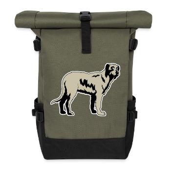 Awesome Irish Wolfhound - Roll Top Backpack - olive/black - Front