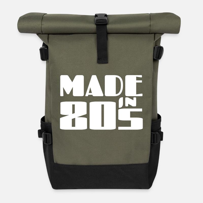 MadMade dans les années 80 - Sac à dos roll top - olive/noir