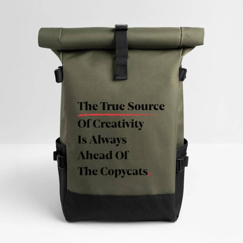 La véritable source de créativité est toujours devant [B] Sac à dos roll top