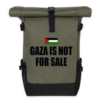 gaza is not for sale - Roll Top Backpack - olive/black - Front