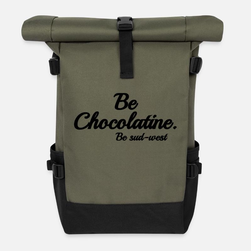 Sei schokolatine - Rolltop Rucksack - Olive/Schwarz