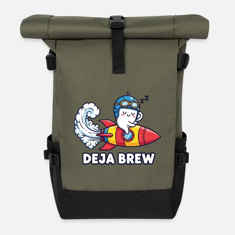 Carburant pour fusée - Sac à dos roll top - olive/noir
