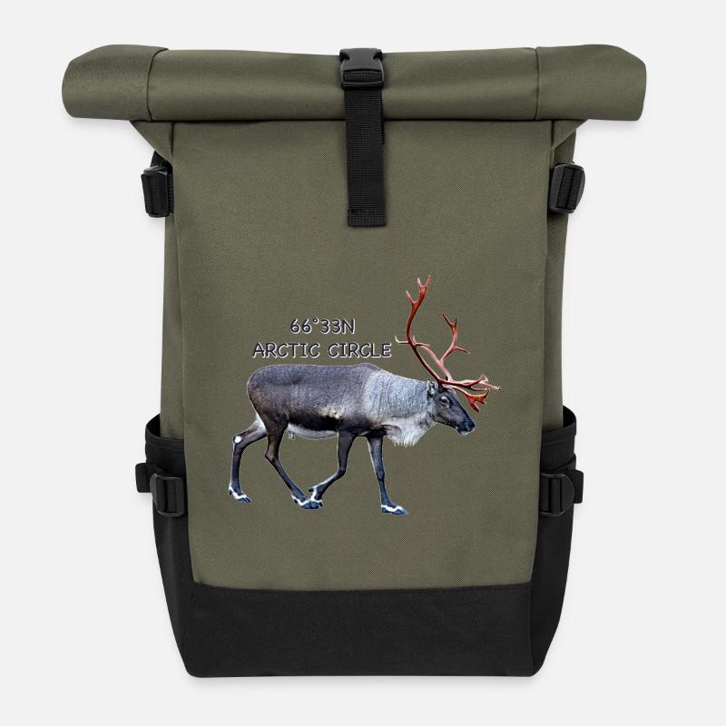 Arctic Circle - Roll Top Backpack - olive/black
