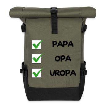 Liste de contrôle de l’UROPA - Sac à dos roll top - olive/noir - Devant