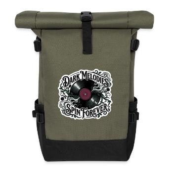 Dark Melodies Spin Forever - Roll Top Backpack - olive/black - Front