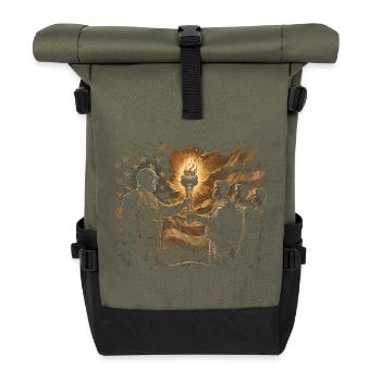 Veterans Day for Democrats - Roll Top Backpack - olive/black - Front