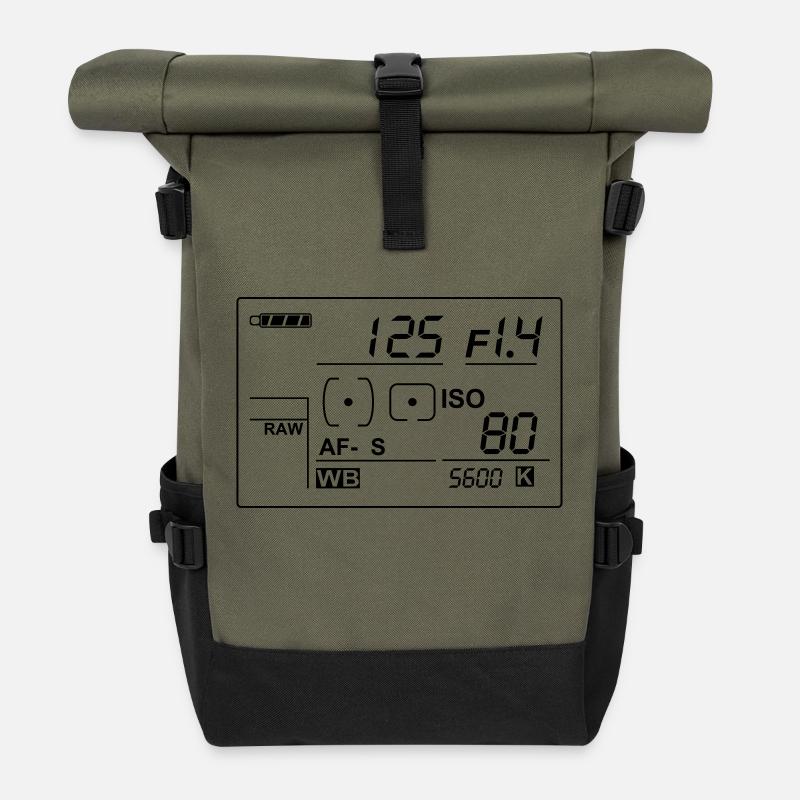 display2015 Einfarbig - Rolltop Rucksack - Olive/Schwarz