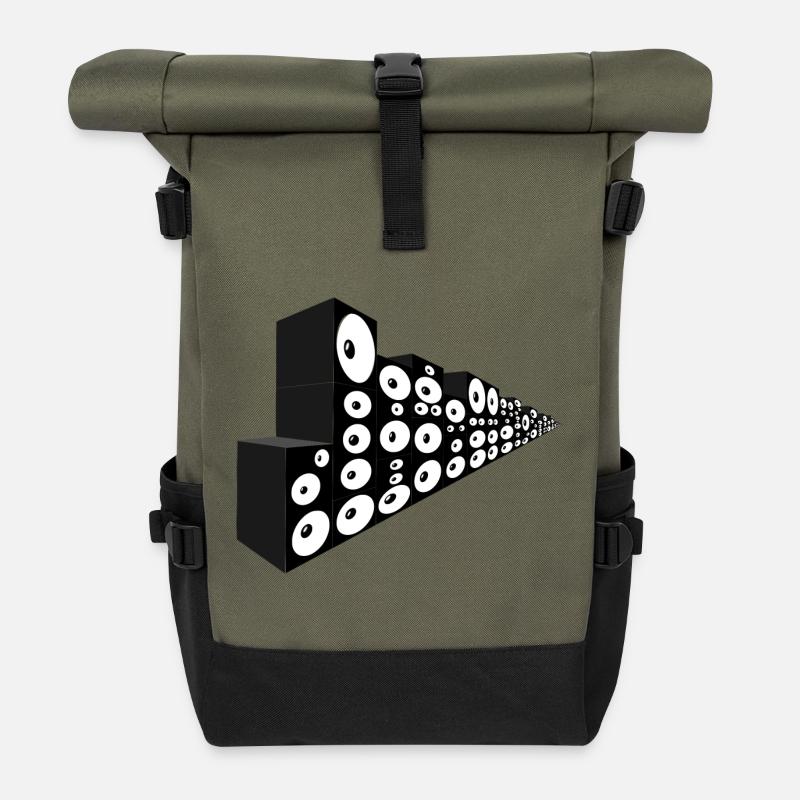 Mur de son infini - Sac à dos roll top - olive/noir