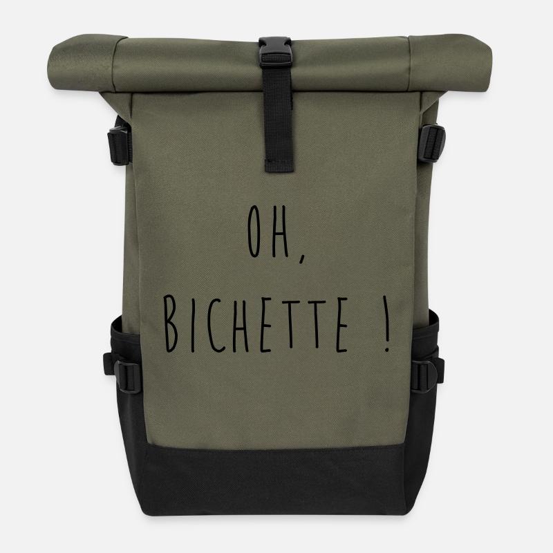 Bichette - Sac à dos roll top - olive/noir