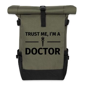 Trust Me I'm a Doctor - Sac à dos roll top - olive/noir - Devant