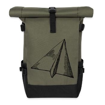 Paper Airplanes - Flying - Sac à dos roll top - olive/noir - Devant