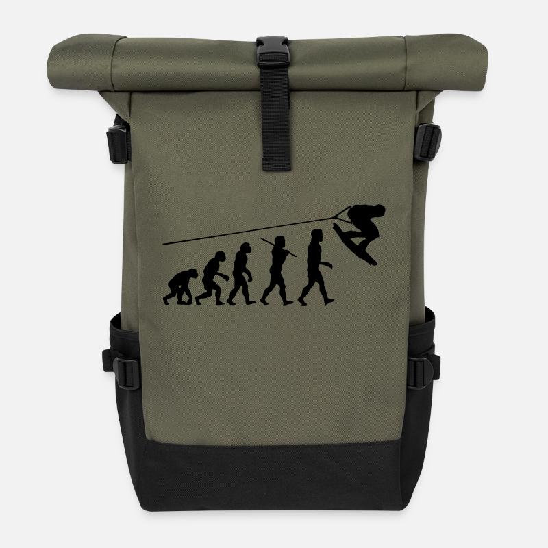 wa01 wakeboard evolution - Rolltop Rucksack - Olive/Schwarz