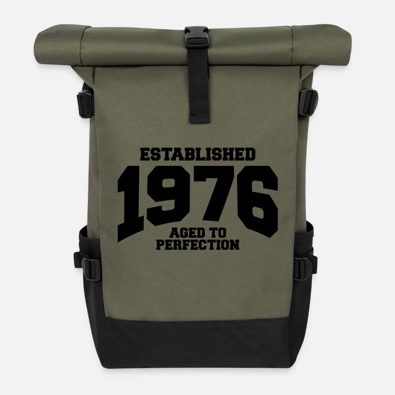 aged to perfection established 1976 (uk) - Roll Top Backpack - olive/black